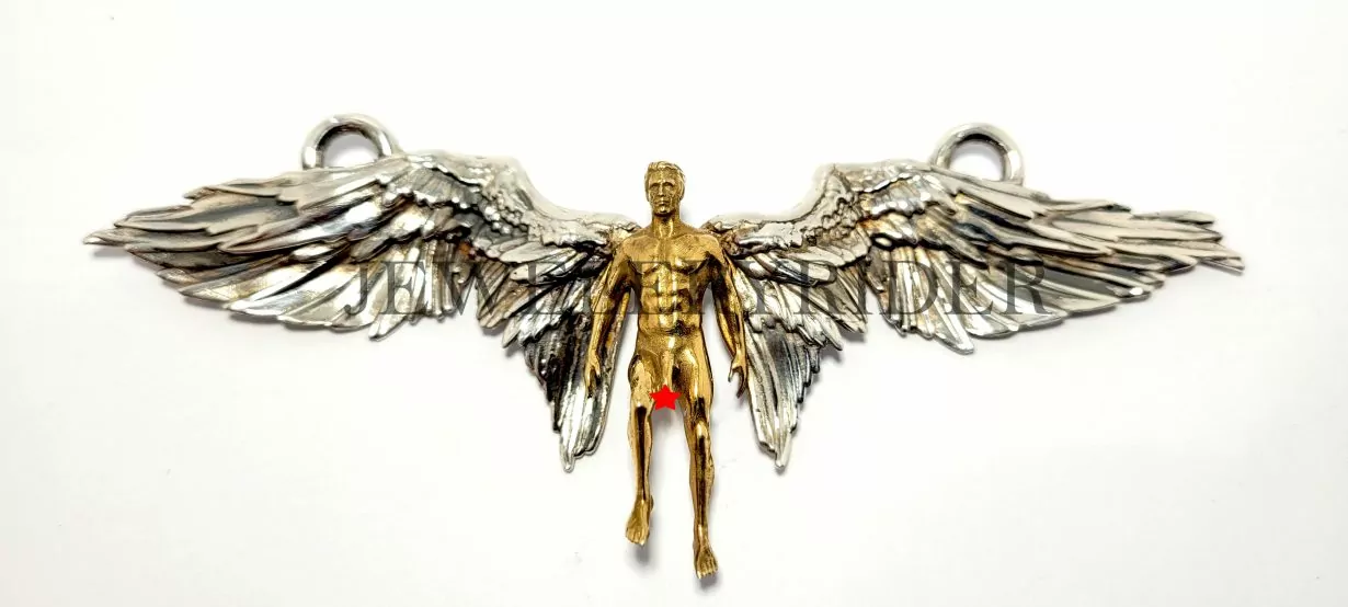 Nude man angel pendant - Image 3