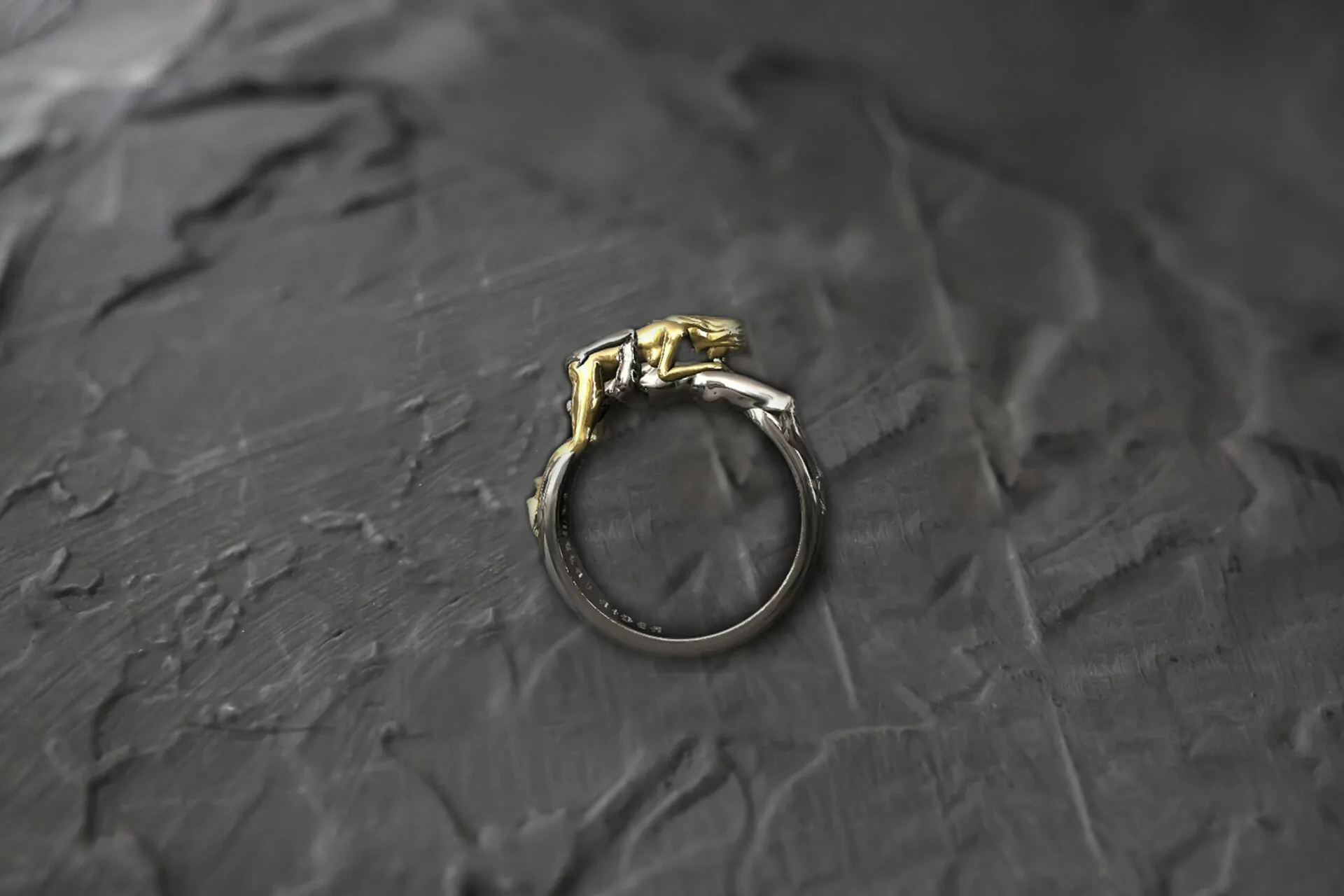 Couple 69 pose ring erotic jewelry JewelryRider Couple 69 pose ring