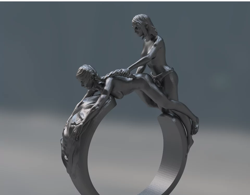 Two women doggy style sexual ring - Image 4