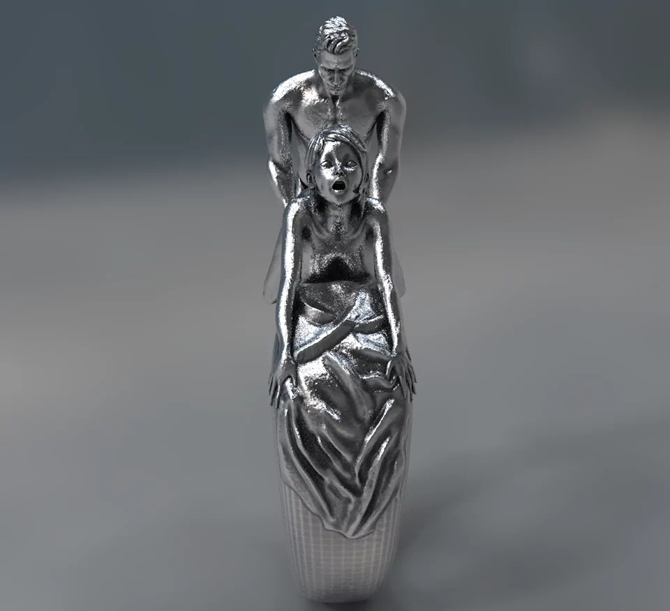 Couple Doggy style statement ring - Image 6