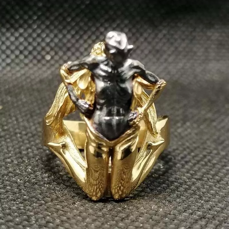 Girl unveiling her evil side ring erotic jewelry JewelryRider Girl unveiling her evil side ring - Image 2