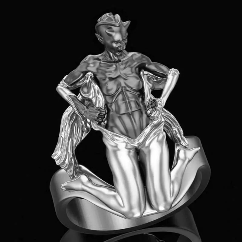 Girl unveiling her evil side ring erotic jewelry JewelryRider Girl unveiling her evil side ring - Image 8