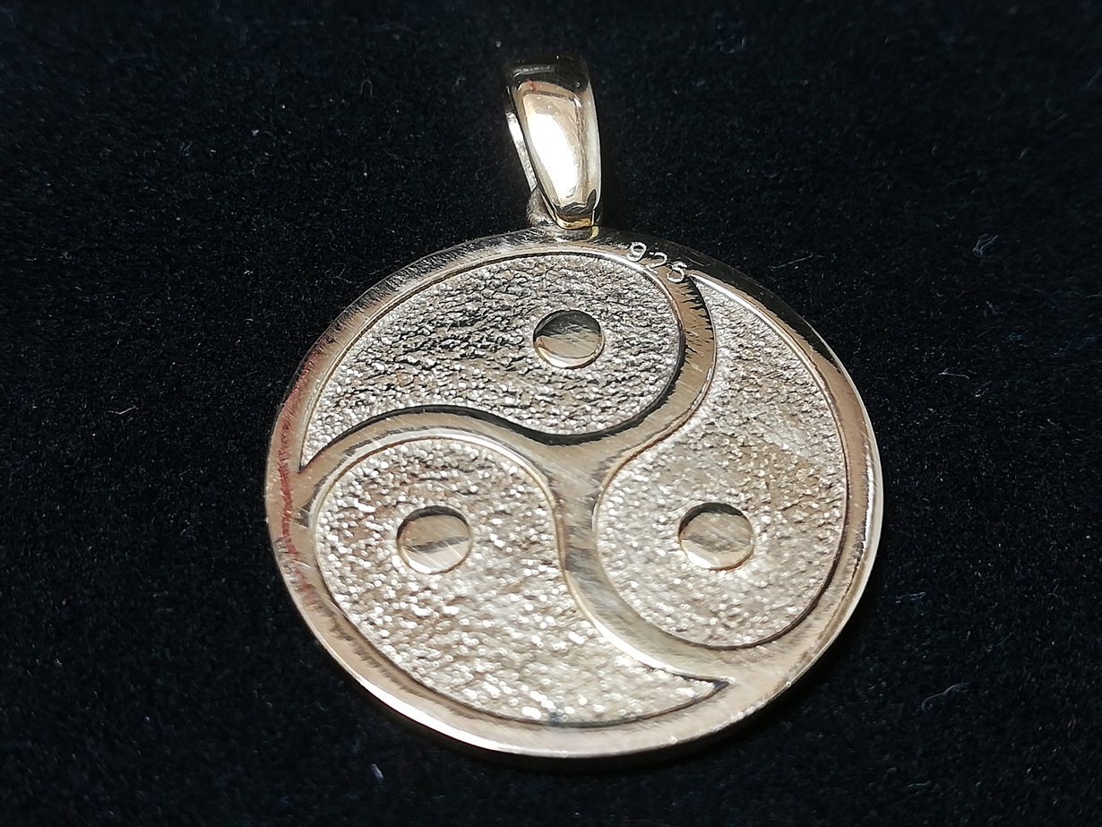 thumbnail interactive-video image 1 of Bdsm Triskelion Symbol Pendant Necklace For Women Men Stainless Steel Black Color Fifty Shades Of G I.1159450709 1 of 13