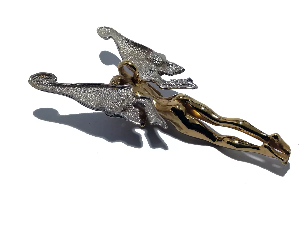 Lovingly Crafted Angel Pendant with Skull - Image 5