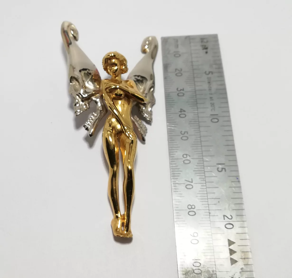 Lovingly Crafted Angel Pendant with Skull - Image 8