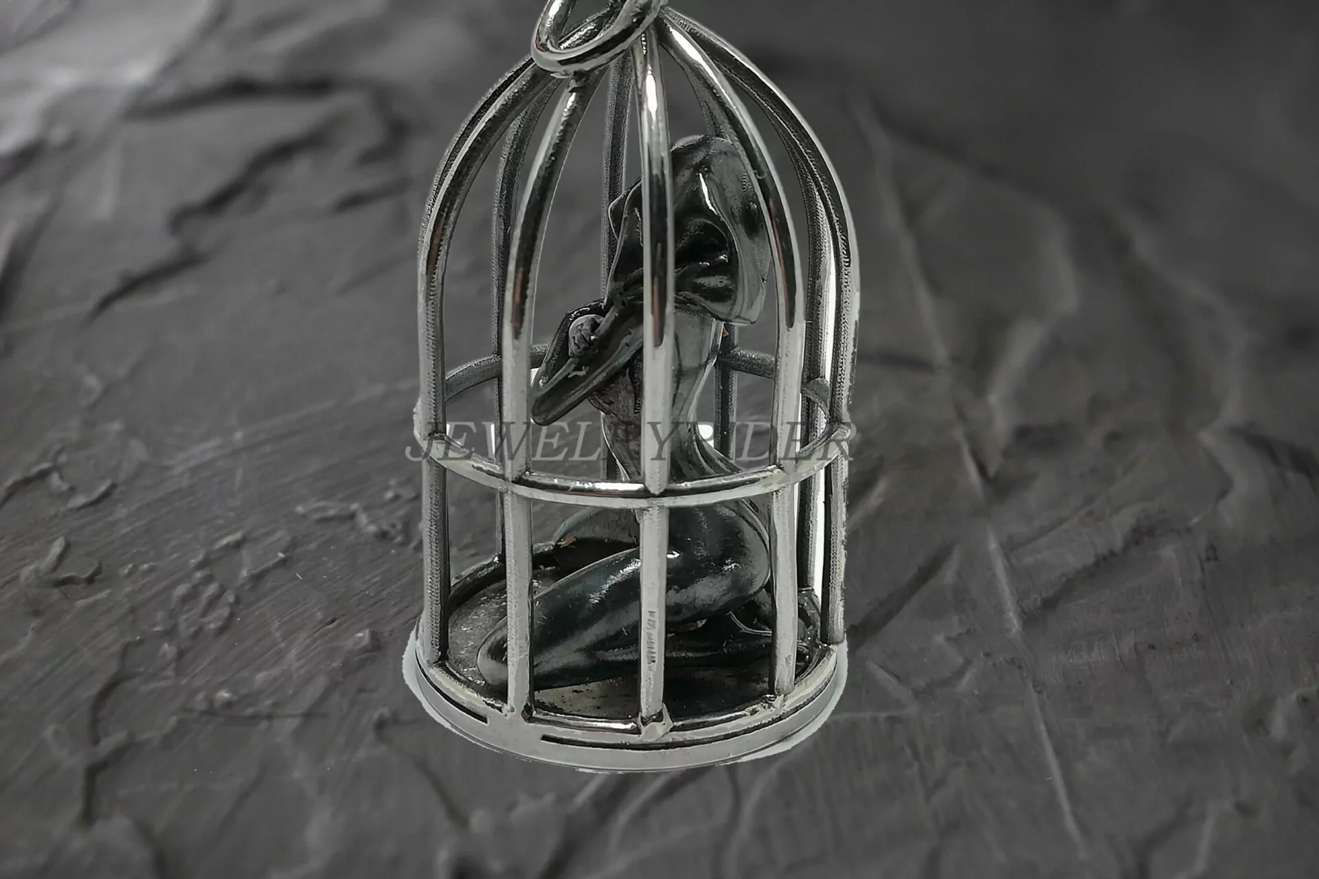 The woman in the cage