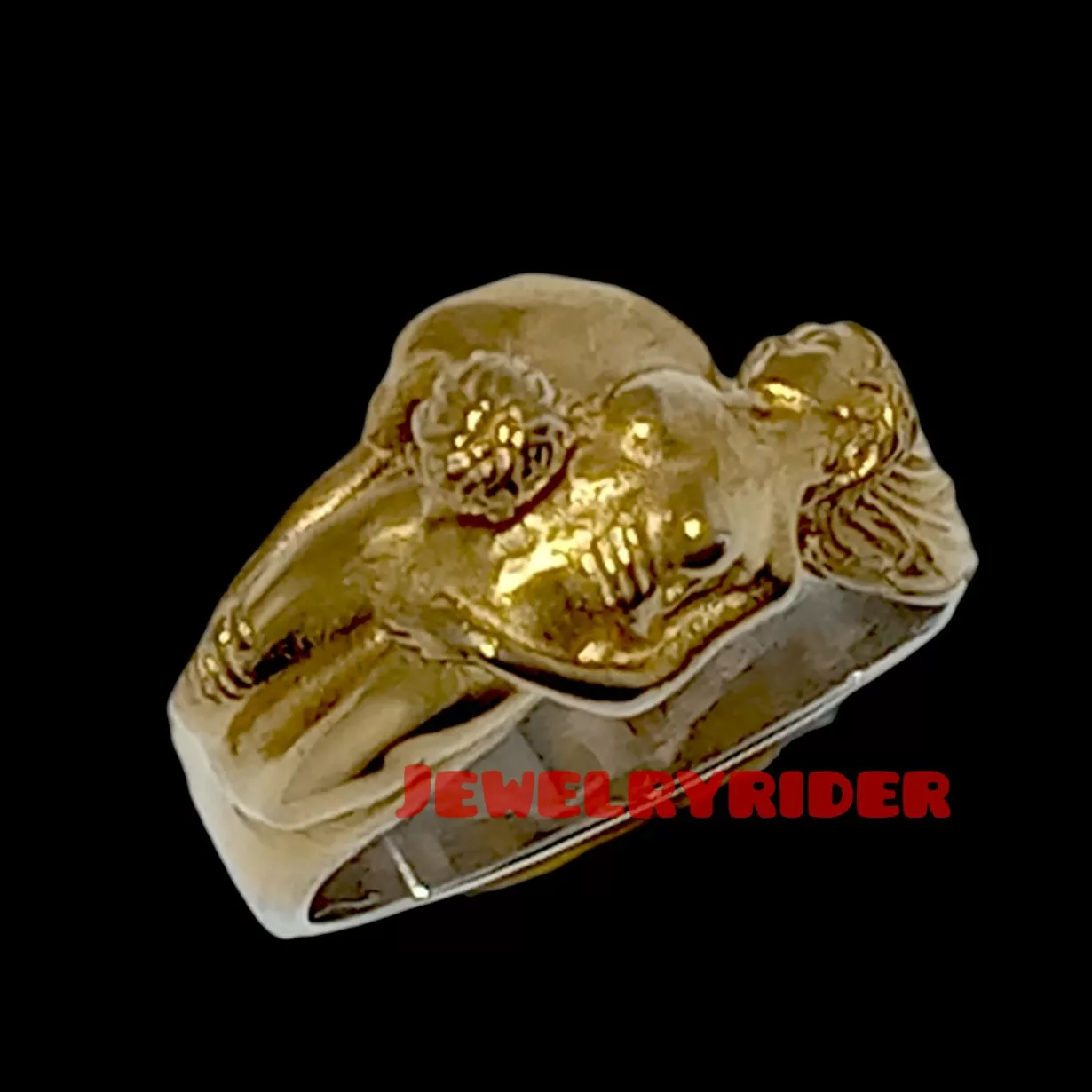 Nude couple in foreplay position statement ring - Image 5