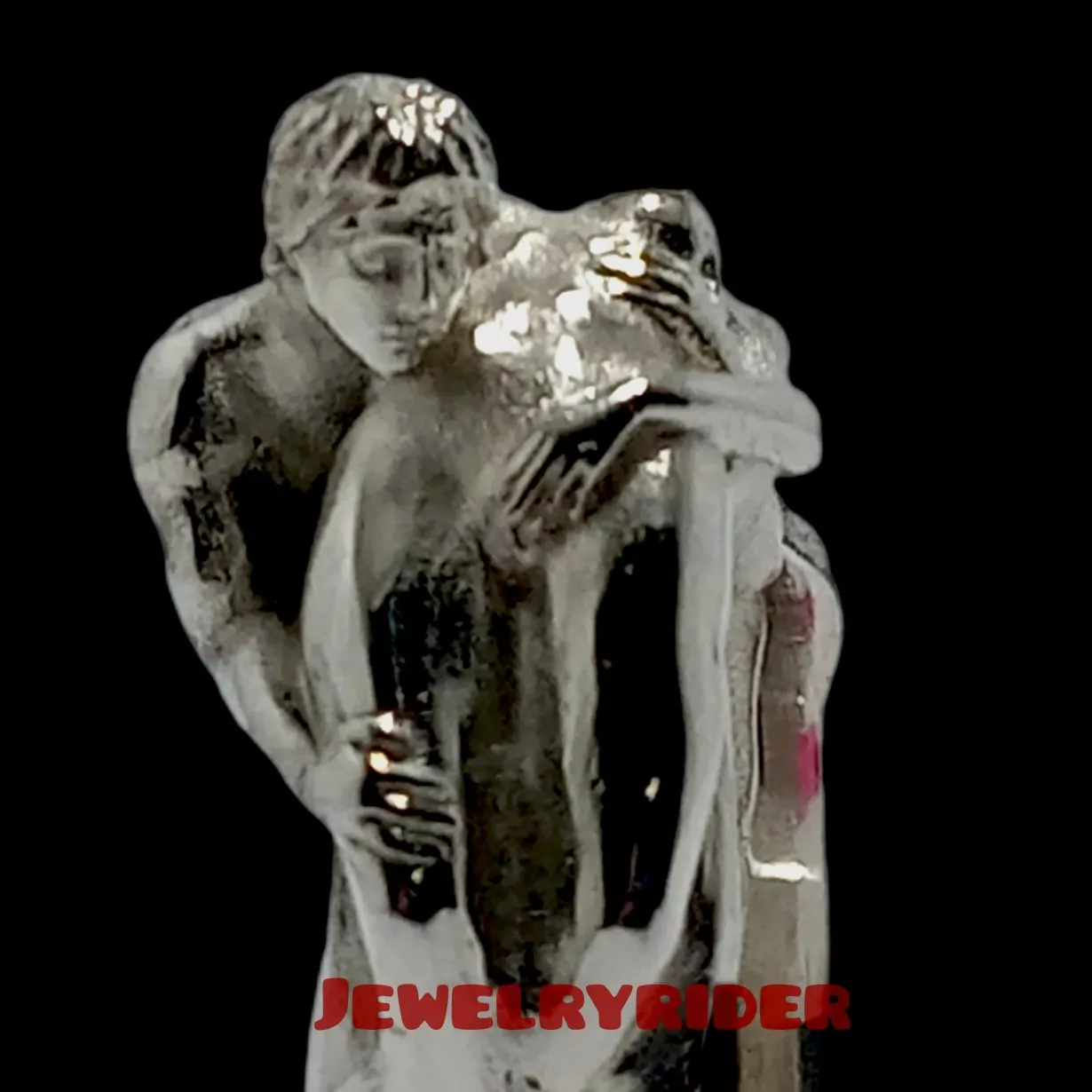 Nude couple in foreplay position statement ring - Image 6