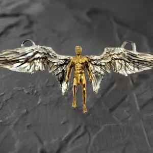 Nude man angel pendant
