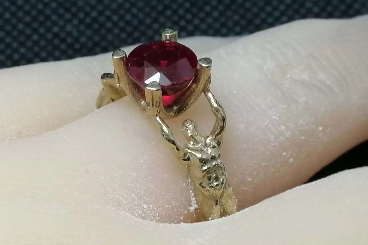 Nude Gay Men Holding a Stone Ring - Image 2