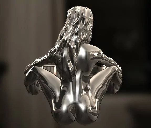 Squat Sensation Nude Woman Ring - Image 6