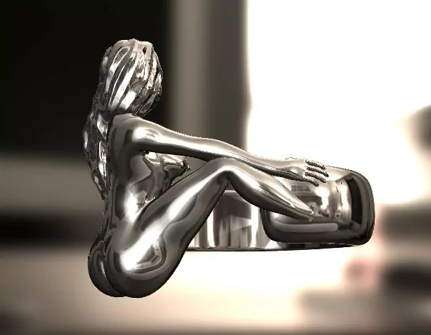 Squat Sensation Nude Woman Ring - Image 4