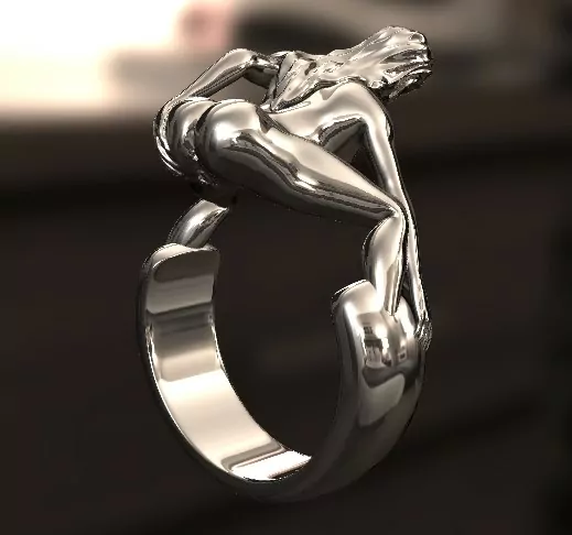 Booty Grab Erotic Realistic Ring - Image 4