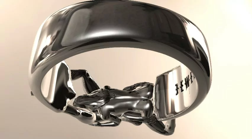 Women 69 position statement ring, Kinky LGBT jewellery - Image 10