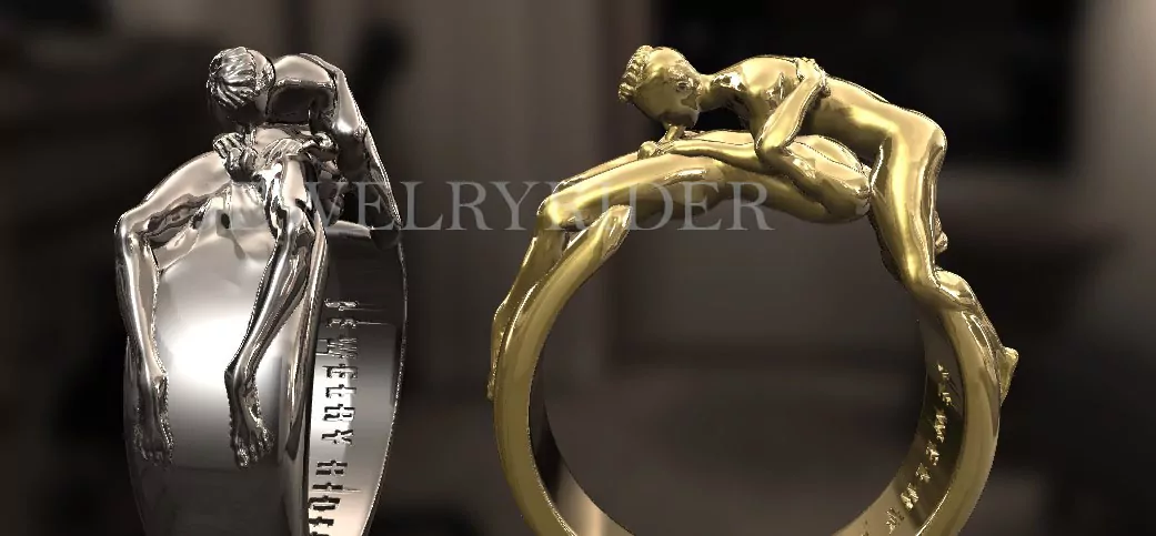 Men 69 position statement ring, Kinky LGBT jewelry - Image 6