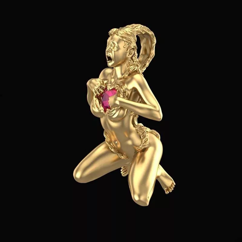 Take my heart nude girl pendant erotic jewelry JewelryRider Take my heart nude girl pendant - Image 4