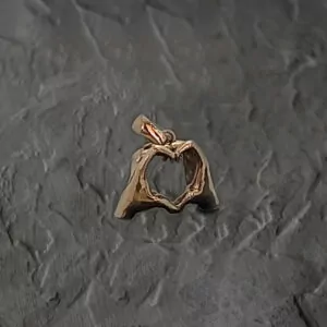 Valentines heart shaped hands, forever pendant