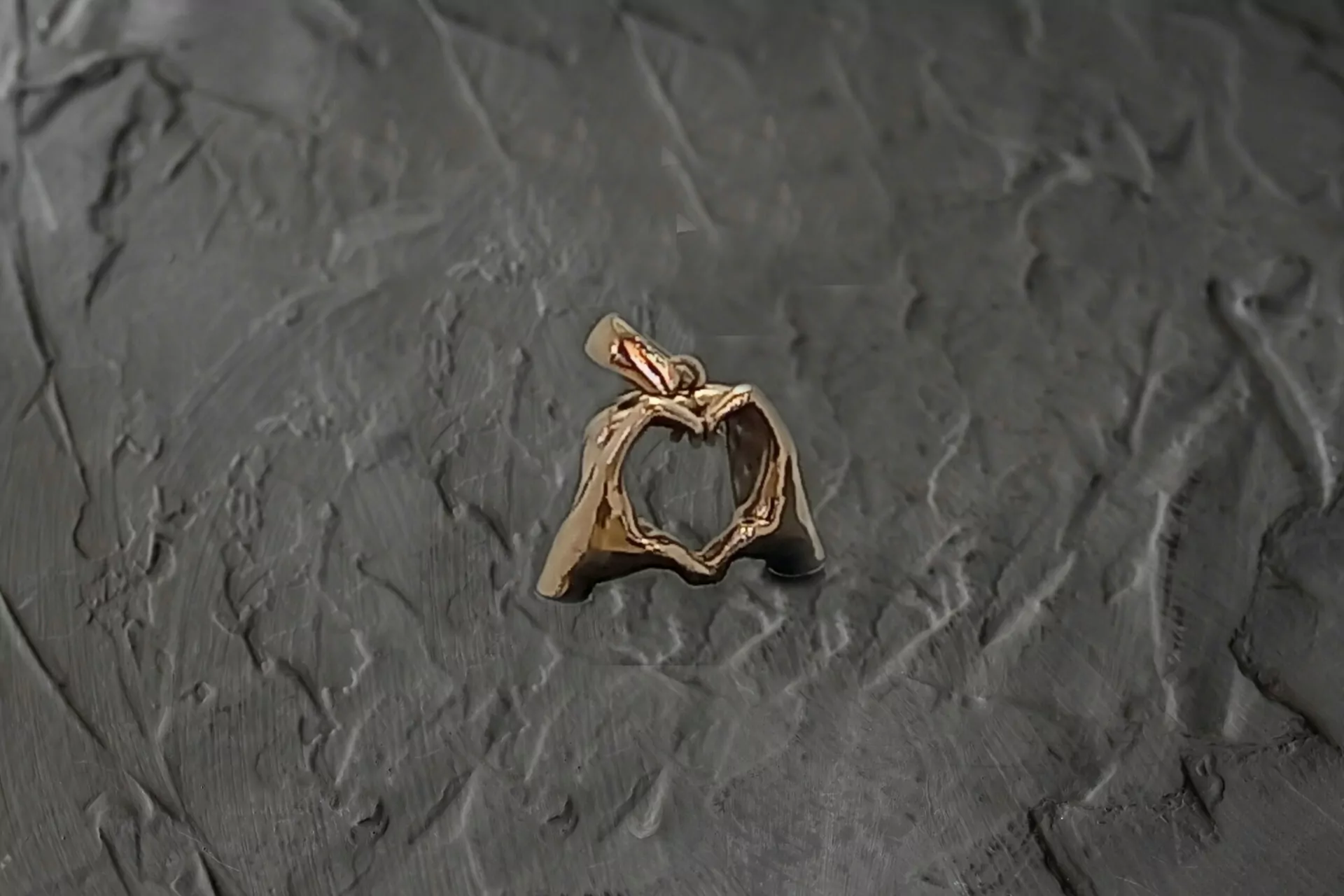 Valentines heart shaped hands, forever pendant