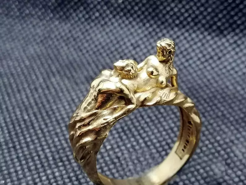 Woman choking man ring erotic jewelry JewelryRider Woman choking man ring - Image 3