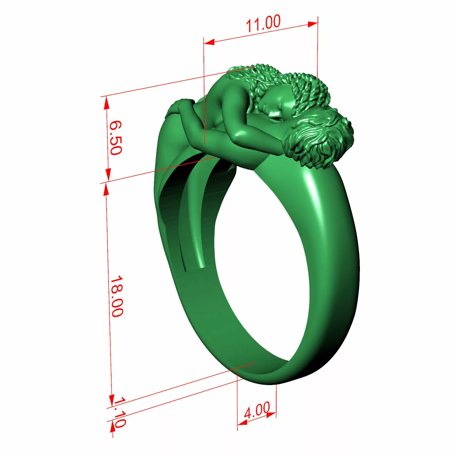 Embrace love and care couple ring - Image 5