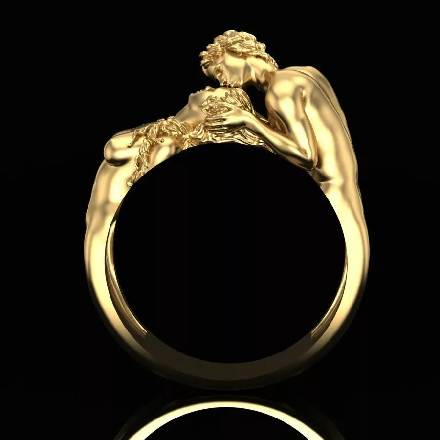 Nude couple farewell kiss - Image 10