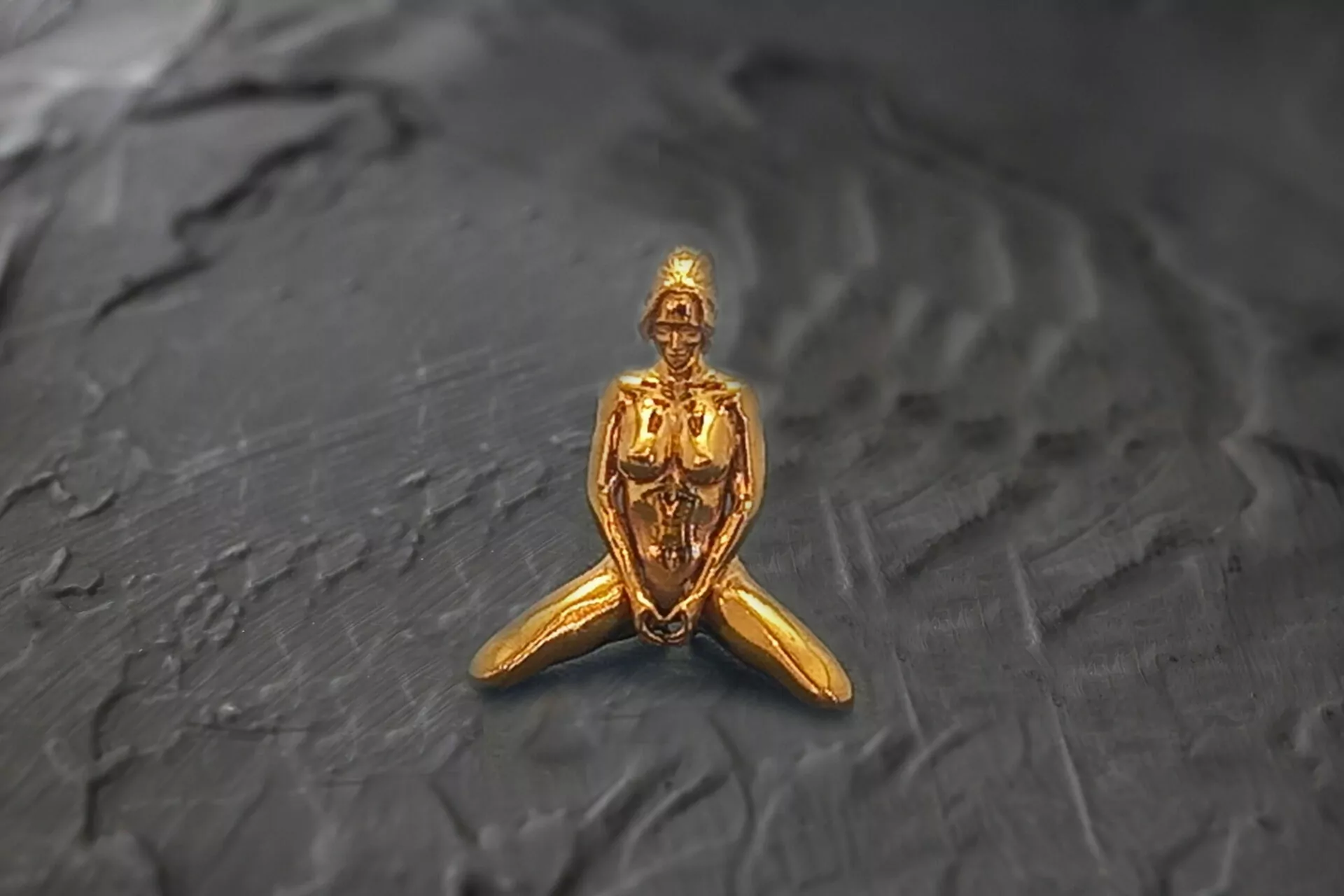 Erotic nude woman with heart shaped hands