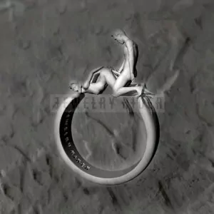 Passionate couple doggy style gaping statement ring