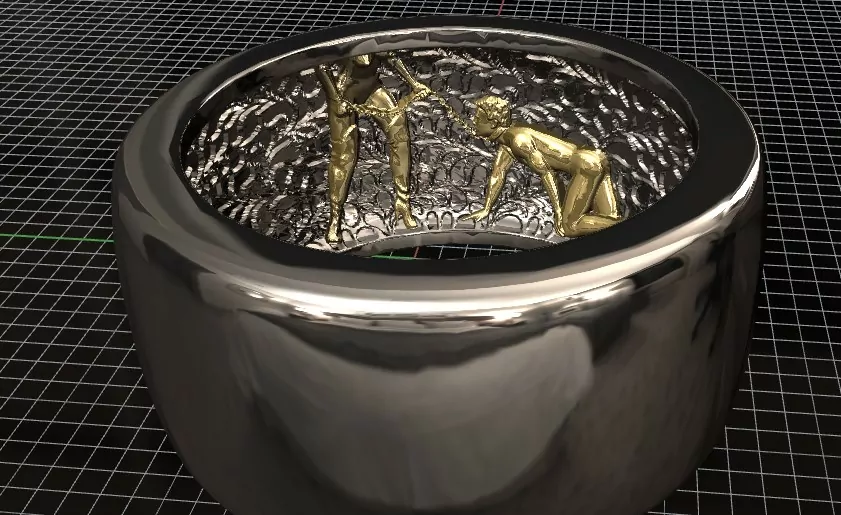 The secret dominant peg me Mistress pet statement ring - Image 2