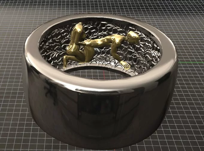 The secret dominant peg me Mistress pet statement ring - Image 3