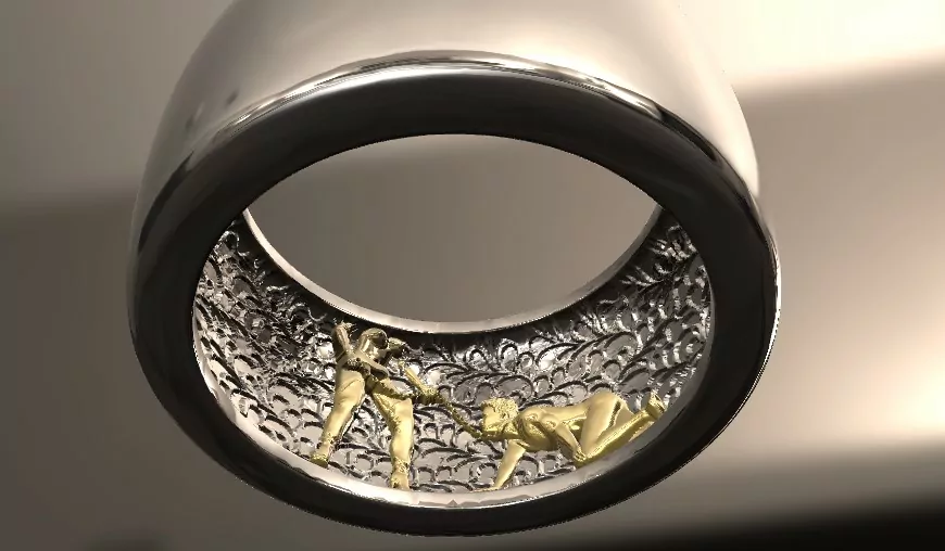 The secret dominant peg me Mistress pet statement ring - Image 5