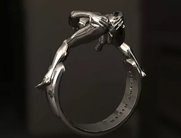 Man in an extremely seductive pose ring erotic jewelry JewelryRider Man in an extremely seductive pose ring - Image 4