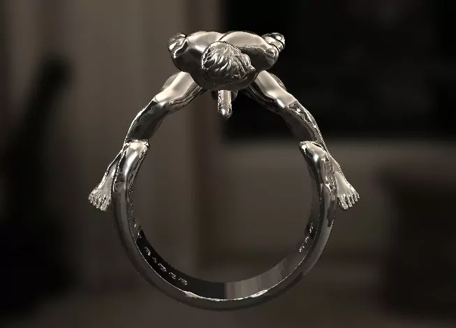 Man in an extremely seductive pose ring erotic jewelry JewelryRider Man in an extremely seductive pose ring - Image 6
