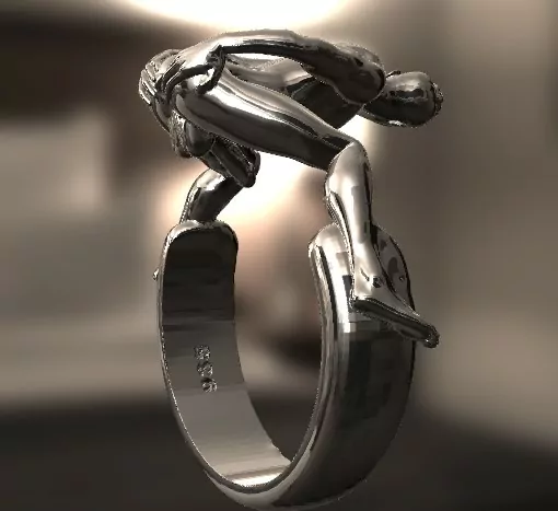 Man in an extremely seductive pose ring erotic jewelry JewelryRider Man in an extremely seductive pose ring - Image 7