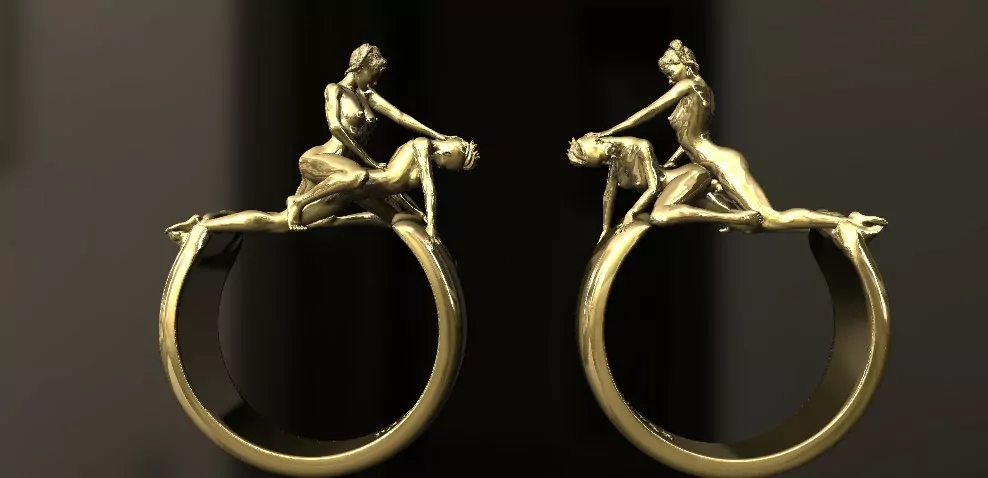 Shemale Doing A Woman ring, trans jewelry - Image 2