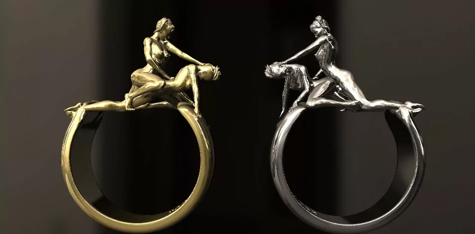 Shemale Doing A Woman ring, trans jewelry - Image 3