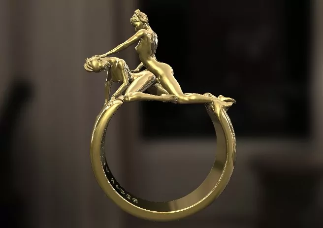 Shemale Doing A Woman ring, trans jewelry - Image 8