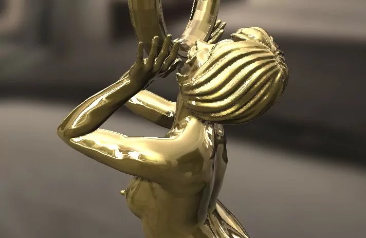 Woman on her knees in the pleading posture, BDSM pendant - Image 7