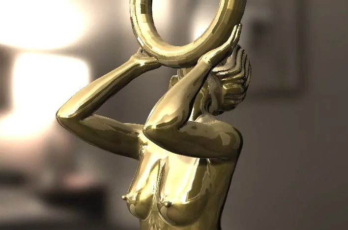 Woman on her knees in the pleading posture, BDSM pendant - Image 8