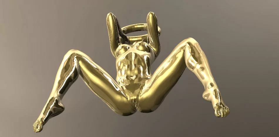 Woman on her knees in the pleading posture, BDSM pendant - Image 9