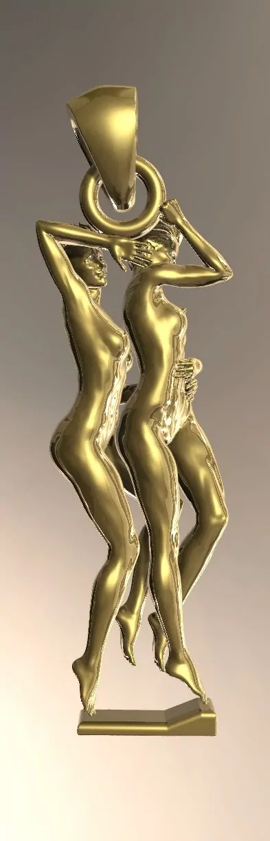 Lesbian passionate hug pendant, LGBT pendant - Image 4