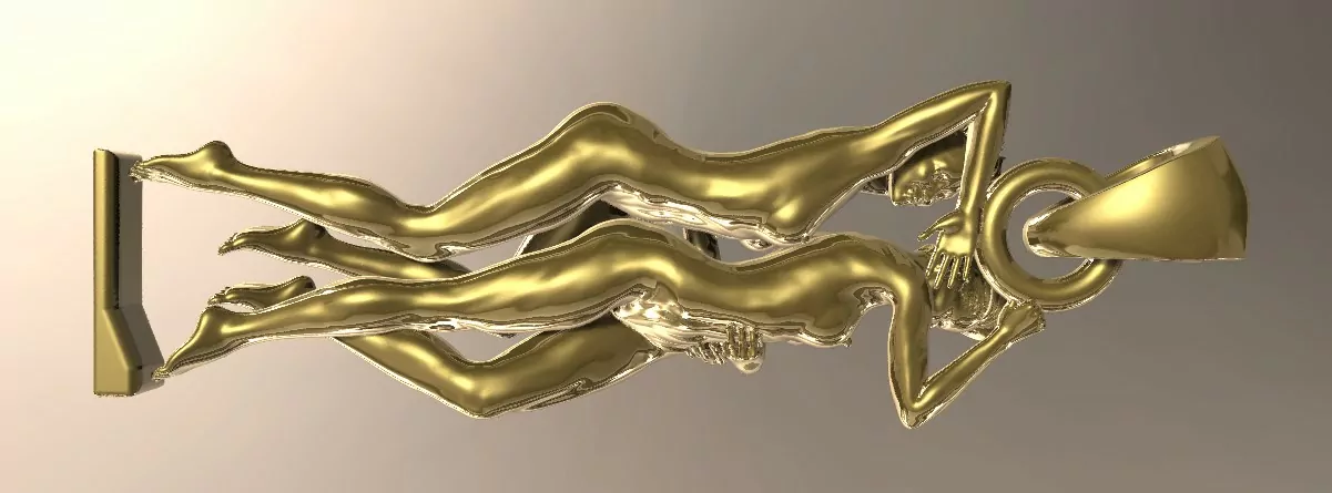 Lesbian passionate hug pendant, LGBT pendant - Image 8