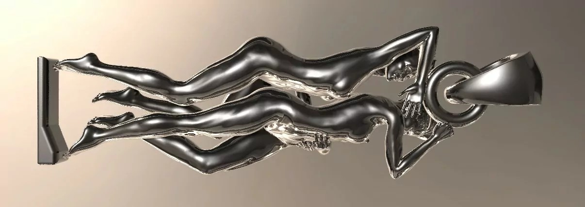 Lesbian passionate hug pendant, LGBT pendant - Image 9