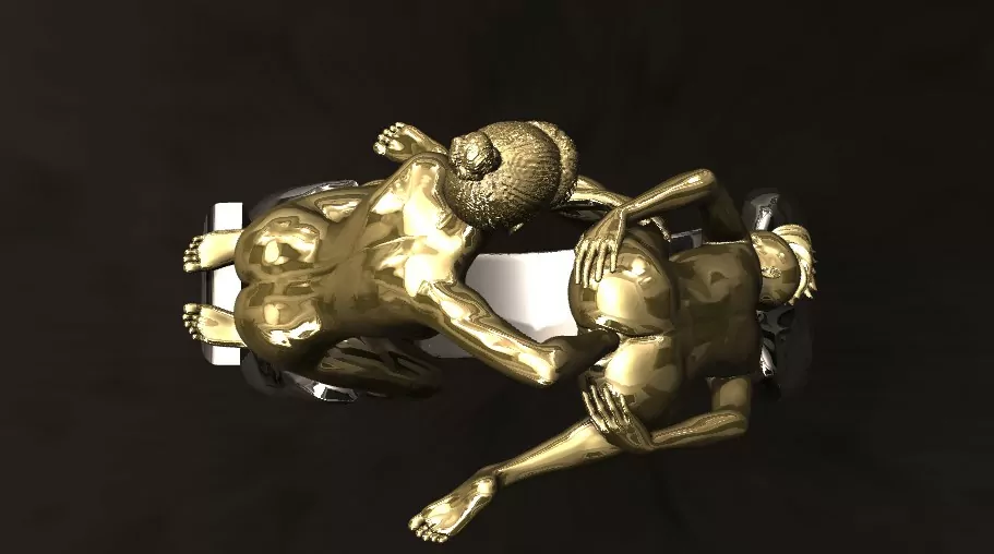 Lesbian fisting Pose Ring erotic jewelry JewelryRider Lesbian fisting Pose Ring - Image 6