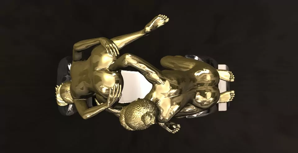 Lesbian fisting Pose Ring erotic jewelry JewelryRider Lesbian fisting Pose Ring - Image 7