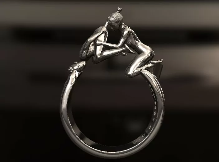 Lesbian fisting Pose Ring erotic jewelry JewelryRider Lesbian fisting Pose Ring - Image 10