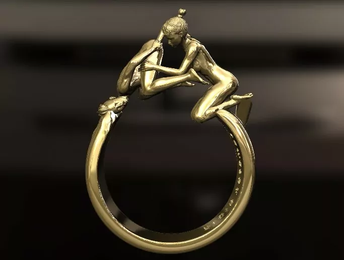 Lesbian fisting Pose Ring erotic jewelry JewelryRider Lesbian fisting Pose Ring - Image 11