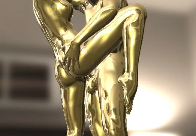 Passionate couple standing doggy style - Image 2