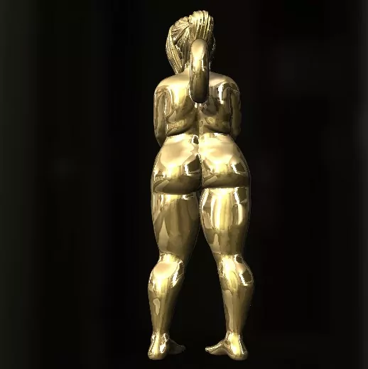 Curvy nude Woman in BDSM pose erotic jewelry JewelryRider Curvy nude Woman in BDSM pose - Image 2