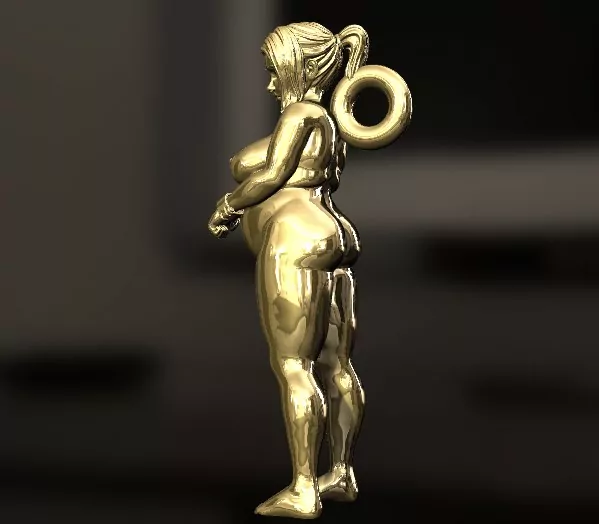 Curvy nude Woman in BDSM pose erotic jewelry JewelryRider Curvy nude Woman in BDSM pose - Image 3