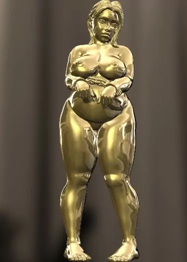 Curvy nude Woman in BDSM pose erotic jewelry JewelryRider Curvy nude Woman in BDSM pose - Image 4